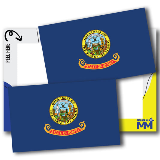 Magnet Me Up Idaho US State Flag Bumper Sticker Decal, 3x5 2 Pack, Vinyl Adhesive Sticker for Car, Truck, SUV - Weatherproof State Pride Collectible - Full Color, Durable, Made in The USA