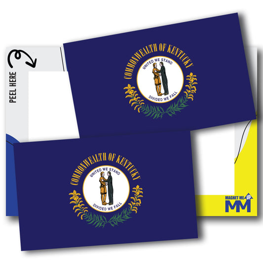 Magnet Me Up Kentucky US State Flag Bumper Sticker Decal, 3x5 2 Pack, Vinyl Adhesive Sticker for Car, Truck, SUV - Weatherproof State Pride Collectible, Full Color, Durable, Made in USA