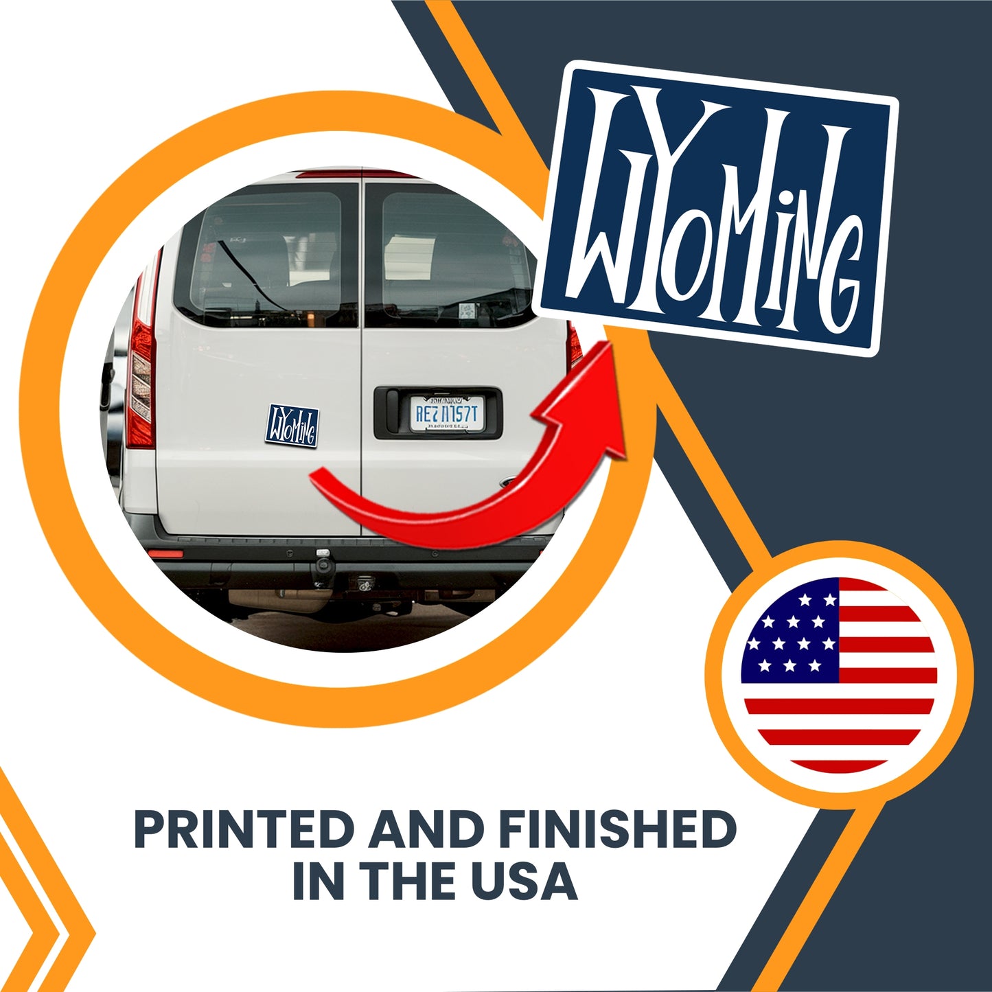 Magnet Me Up Wyoming State Car Magnet - 5x4 Inches UV Vinyl Fridge Magnet - Durable Full-Color State Shape Souvenir - Travel Gift - Collectible Magnetic Decal - Made in USA