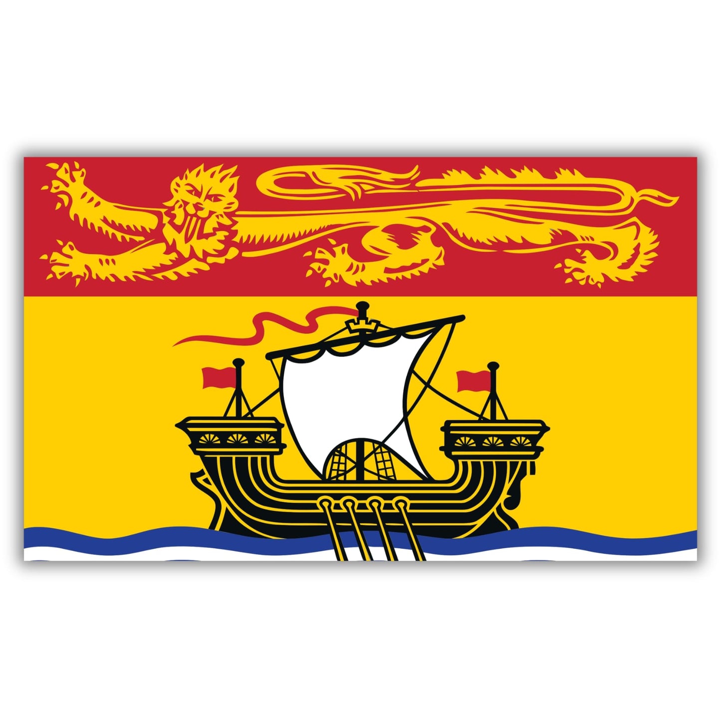 Magnet Me Up New Brunswick Flag Magnet, 4x6 Inches, Flexible Magnetic Decal, Heavy Duty Magnet Vinyl for Car, Truck, SUV, Fridge, Locker, Canadian Province Souvenir, Made in USA,