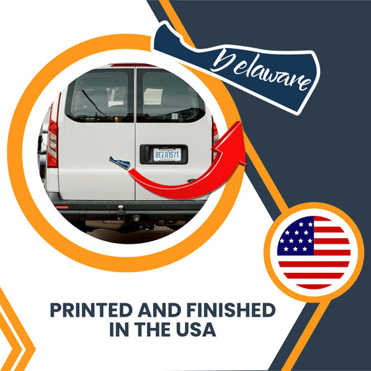 Magnet Me Up Delaware State Magnet - 6x3.5 Inches, Collectible US State Shape Fridge Magnet, Durable Full-Color UV Vinyl, Travel Souvenir Magnetic Decal, Made in The USA, Decor Gift