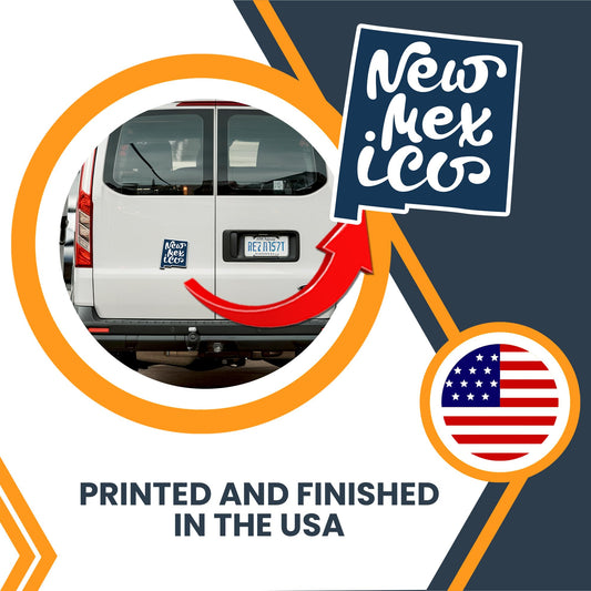 Magnet Me Up New Mexico State Magnet - 5x5 Inches, Collectible US State Shape Fridge Magnet, Durable Full-Color UV Vinyl, Travel Souvenir Magnetic Decal, Made in The USA, Decor Gift