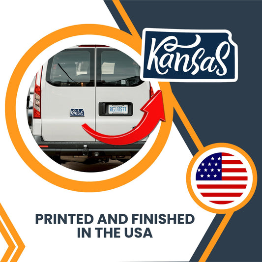 Magnet Me Up Kansas State Magnet - 6x3.5 Inches, Collectible US State Shape Fridge Magnet, Durable Full-Color UV Vinyl, Travel Souvenir Magnetic Decal, Made in The USA, Decor Gift