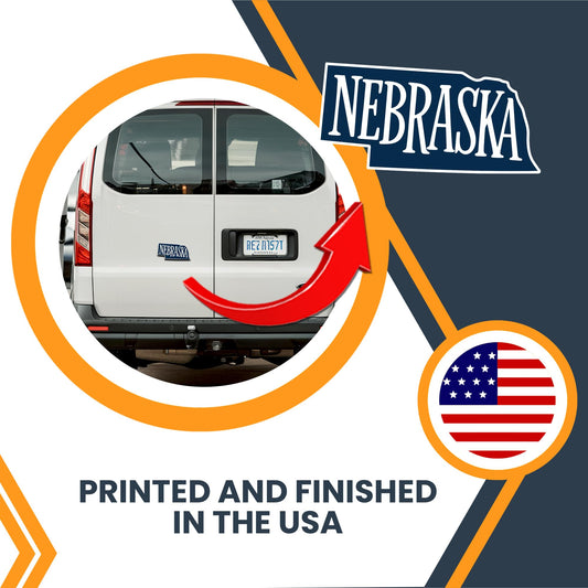 Magnet Me Up Nebraska State Magnet - 6x3 Inches, Collectible US State Shape Fridge Magnet, Durable Full-Color UV Vinyl, Travel Souvenir Magnetic Decal, Made in The USA, Decor Gift