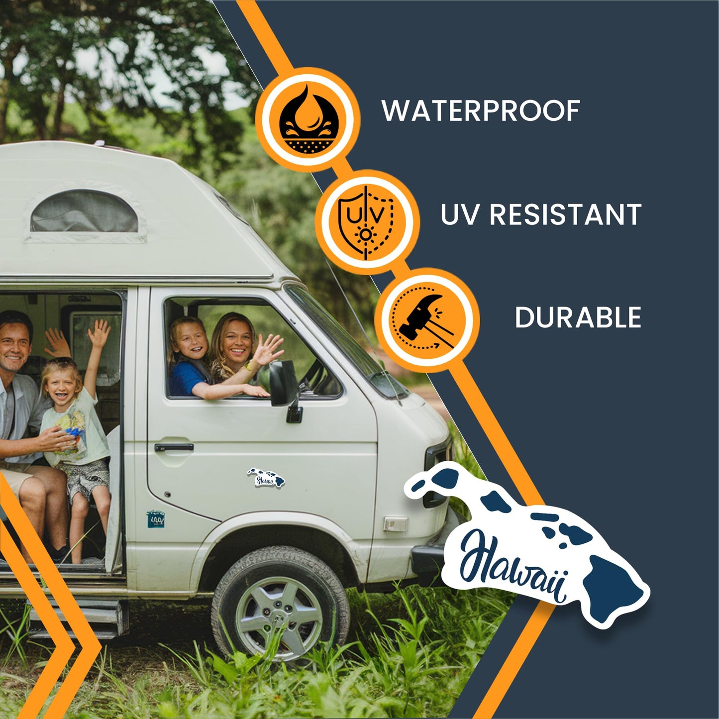 Magnet Me Up Hawaii State Magnet - 4x6 Inches, Collectible US State Shape Fridge Magnet, Durable Full-Color UV Vinyl, Travel Souvenir Magnetic Decal, Made in The USA, Decor Gift