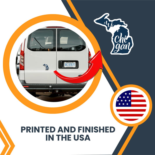 Magnet Me Up Michigan State Magnet - 5x5 Inches, Collectible US State Shape Fridge Magnet, Durable Full-Color UV Vinyl, Travel Souvenir Magnetic Decal, Made in The USA, Decor Gift