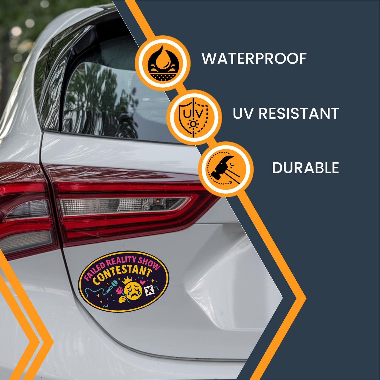 Magnet Me Up Failed Reality Show Contestant Magnet Decal, 4x6 Oval Funny Automotive Magnet for Cars, Trucks, or Fridges, Gag Gift with Humor Appeal, Durable Full-Color Vinyl, Made in The USA