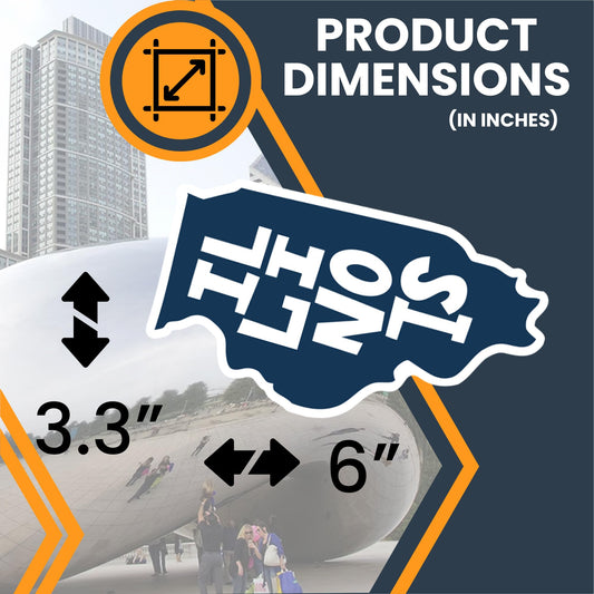 Magnet Me Up Illinois State Car Magnet, 3.3x6 Inches, Full-Color UV Printed Vinyl, Collectible US Shape Travel Gift, Durable Magnetic Decal for Fridge or Vehicle, Made in USA