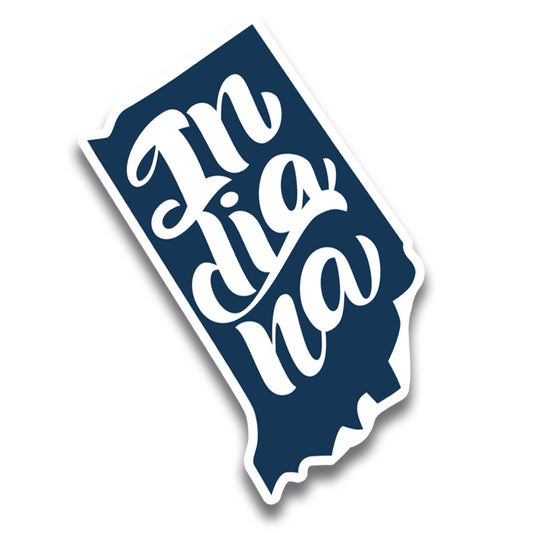 Magnet Me Up Indiana State Car Magnet, 3.3x6 Inches, Full-Color UV Printed Vinyl, Collectible US Shape Travel Gift, Durable Magnetic Decal for Fridge or Vehicle, Made in USA