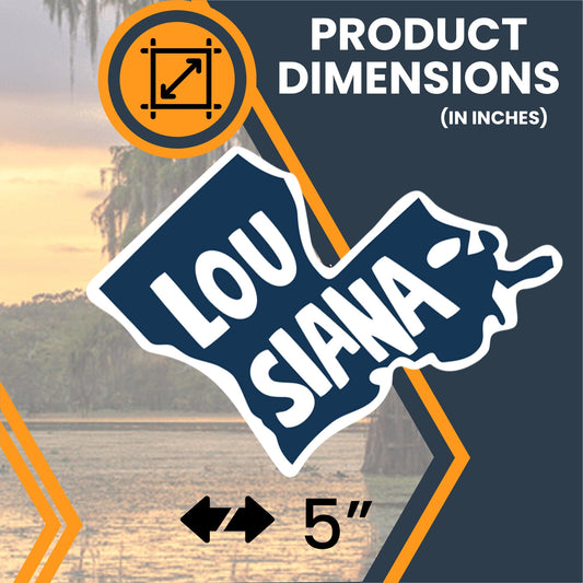 Magnet Me Up Louisiana State Magnet, 5 Inches, Collectible US Shape Fridge Magnet, Full-Color UV Printed Vinyl, Durable Magnetic Decal, Travel Gift from The Bayou, Made in The USA