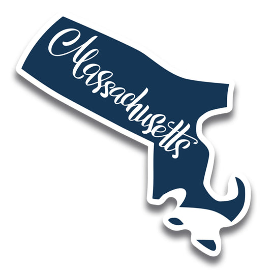 Magnet Me Up Massachusetts State Magnet, 2.7x4.9 Inches, Full-Color UV Printed Vinyl, Collectible US Shape Travel Gift, Durable Magnetic Decal for Fridge or Vehicle, Made in USA