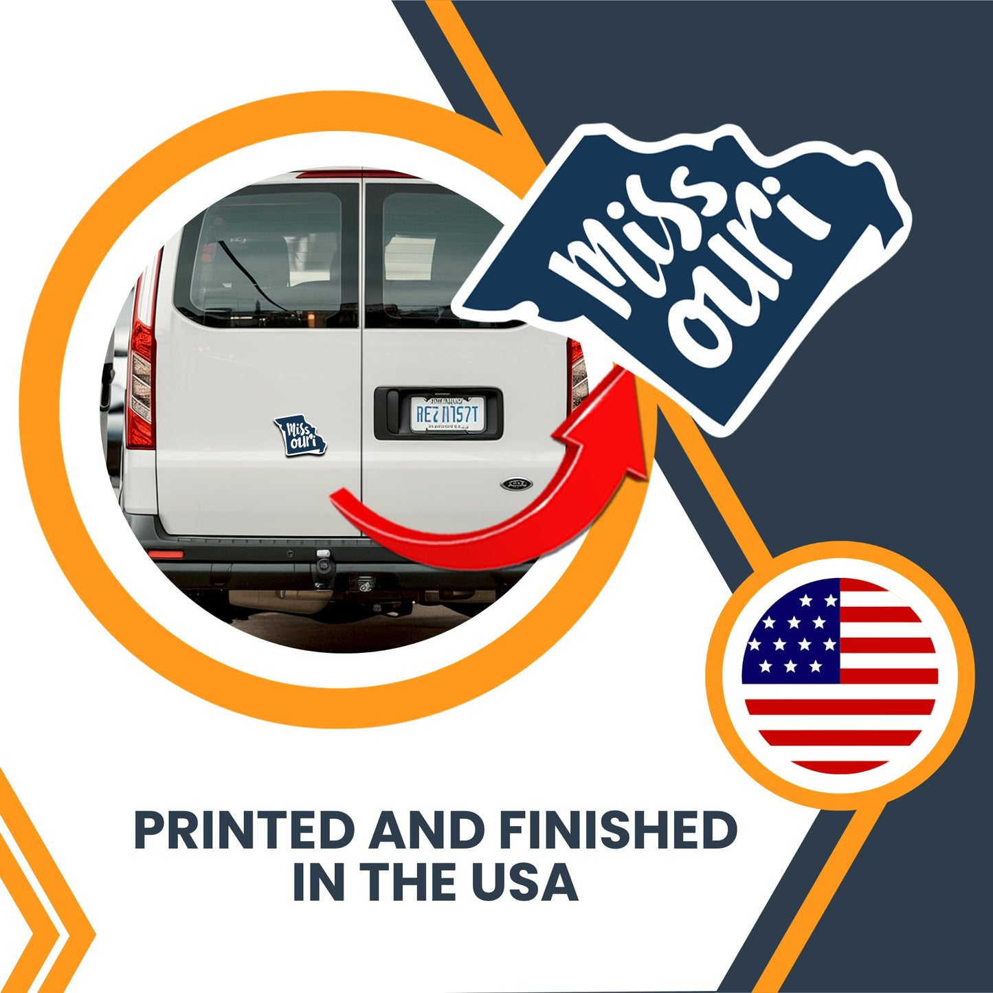 Magnet Me Up Missouri US State Magnet - 4.3x5 Inch Collectible Missouri-Shaped Fridge Magnet, Full-Color UV Printed Vinyl Travel Souvenir Gift, Durable Magnetic Decal, Made in The USA