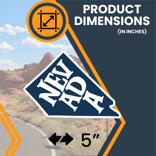 Magnet Me Up Nevada State Magnet - 5" Collectible US State Shape Fridge Magnet, Full-Color UV Printed Vinyl Travel Souvenir Gift, Durable Magnetic Decal, Silver State Keepsake, Made in USA