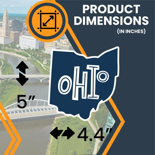 Magnet Me Up Ohio State Magnet - 5x4.4 Inch, Collectible US State Shaped Magnet, Full-Color UV Printed Vinyl Travel Souvenir Gift, Durable Magnetic Decal, Keepsake, Made in The USA