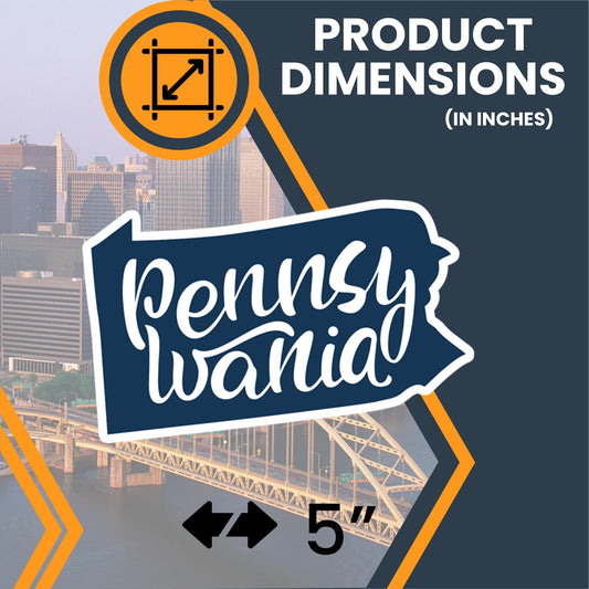 Magnet Me Up Pennsylvania State Magnet - 5" Collectible US State- Shaped Fridge Magnet, Full-Color UV Printed Vinyl Travel Souvenir Gift, Durable Magnetic Decal, Keepsake, Made in The USA