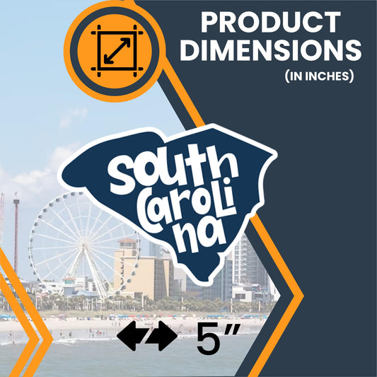 Magnet Me Up South Carolina State Magnet, 5 Inches, Collectible US Shape Fridge Magnet, Full-Color UV Printed Vinyl, Durable Magnetic Decal, Coastal Travel Gift, Made in The USA