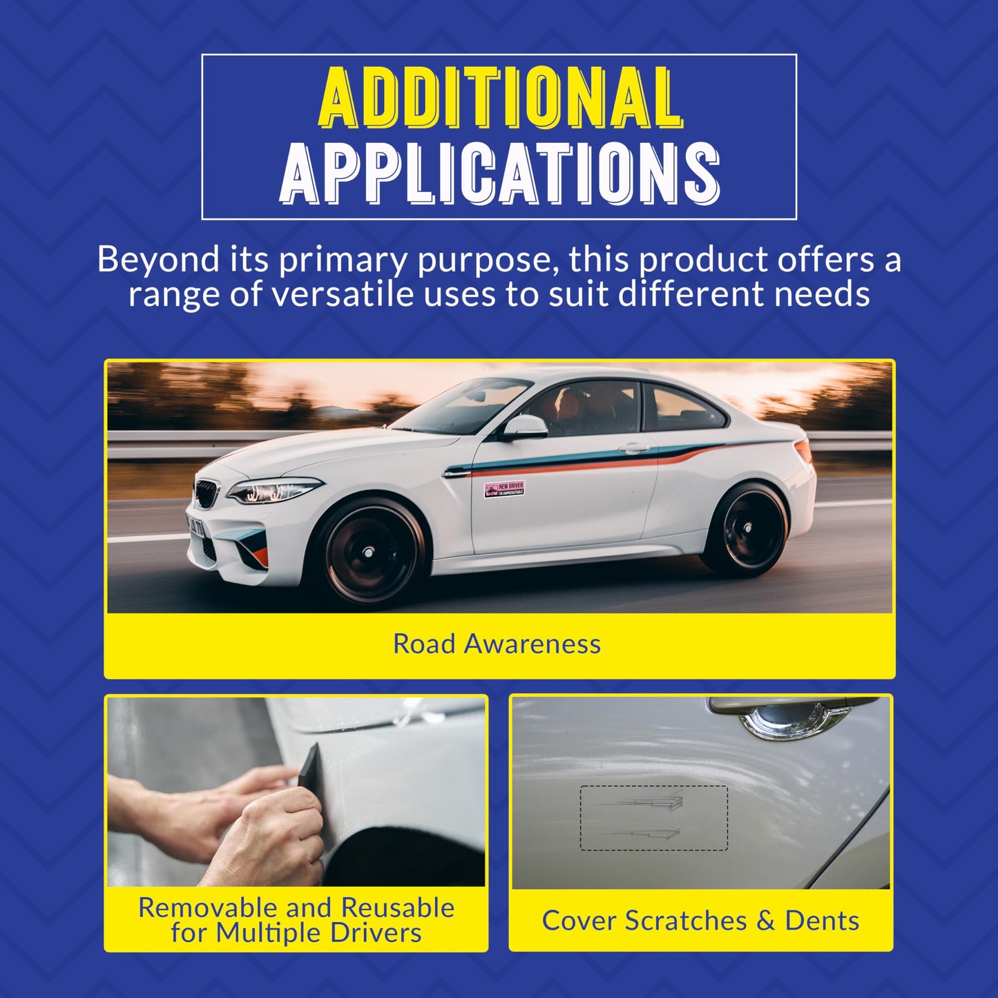 Magnet Me Up New Driver "I'm Unpredictable" Magnet Decal - 3x8" Caution Sign, Learner Driver Car Magnet Sign, UV Printed Full Color, Durable Waterproof Vinyl, Made in USA