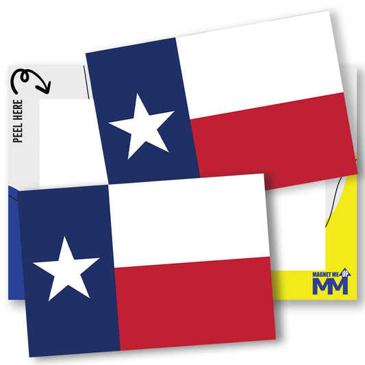 Magnet Me Up Texas Flag Sticker Decal 3x5", 2 Pack, Waterproof Vinyl State Pride Collectible, All-Surface State Flag Decals for Car, Laptop, Bumper, Cooler, Window, Texas Gifts, Made in USA