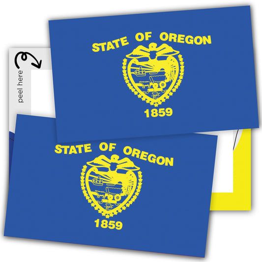 Magnet Me Up Oregon Flag Sticker Decal 3x5-2 Pack, Waterproof Vinyl State Pride Collectible, All-Surface State Flag Decals for Car, Laptop, Bumper, Cooler, Window - Oregon Gifts, Made in USA