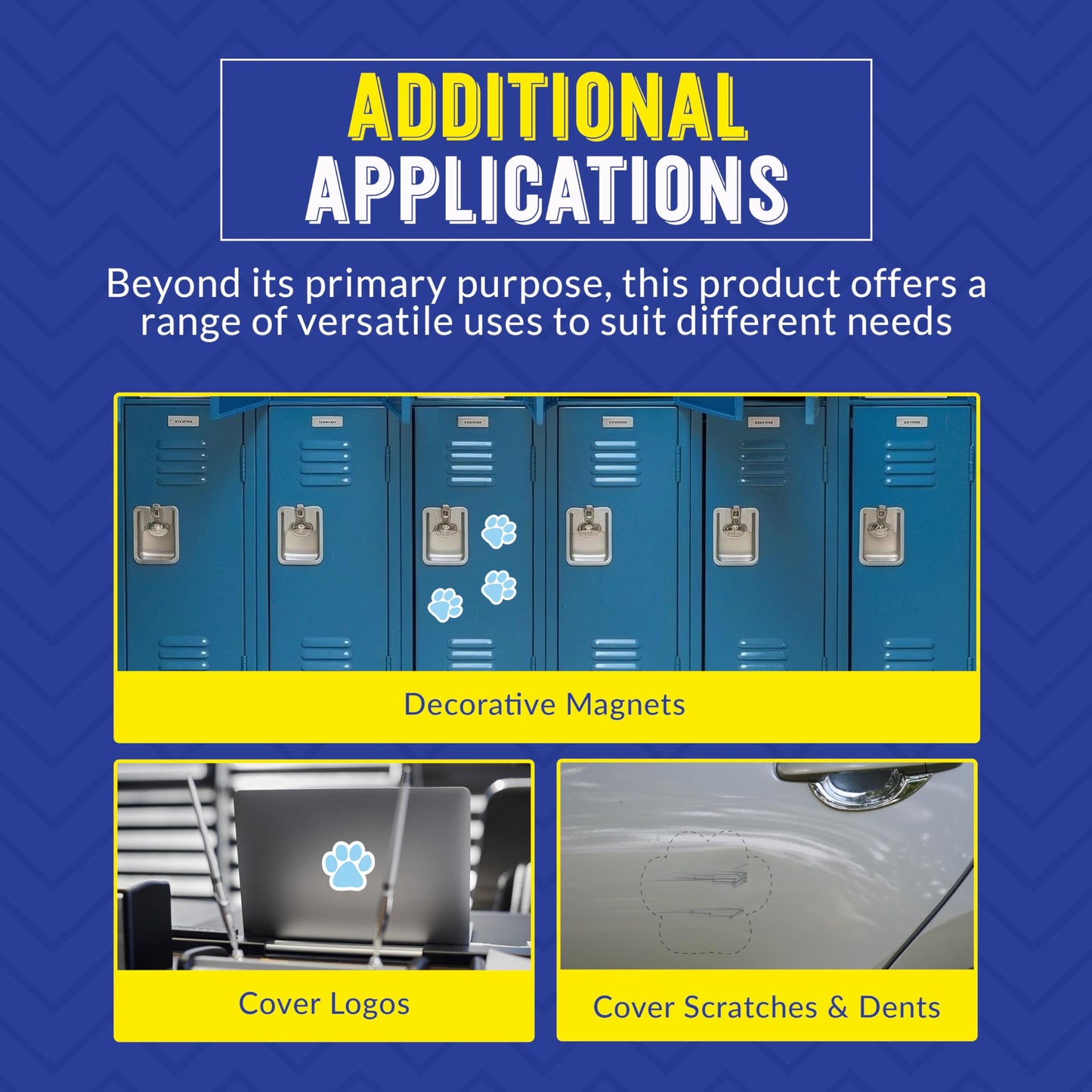 Magnet Me Up Light Blue Paw Print Car Magnet - 5"x5" Heavy-Duty Weatherproof Vinyl, Magnetic Decal, Pet Lover Gift, Animal Rescue Support, Car, Fridge, Locker Decoration, Made in USA