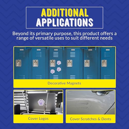 Magnet Me Up Light Purple Paw Print Car Magnet - 5"x5" Heavy-Duty Weatherproof Vinyl, Magnetic Decal, Pet Lover Gift, Animal Rescue Support, Car, Fridge, Locker Decoration, Made in USA