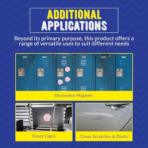 Magnet Me Up Light Pink Paw Print Car Magnet - 5"x5" Heavy-Duty Weatherproof Vinyl, Magnetic Decal, Pet Lover Gift, Animal Rescue Support, Car, Fridge, Locker Decoration, Made in USA