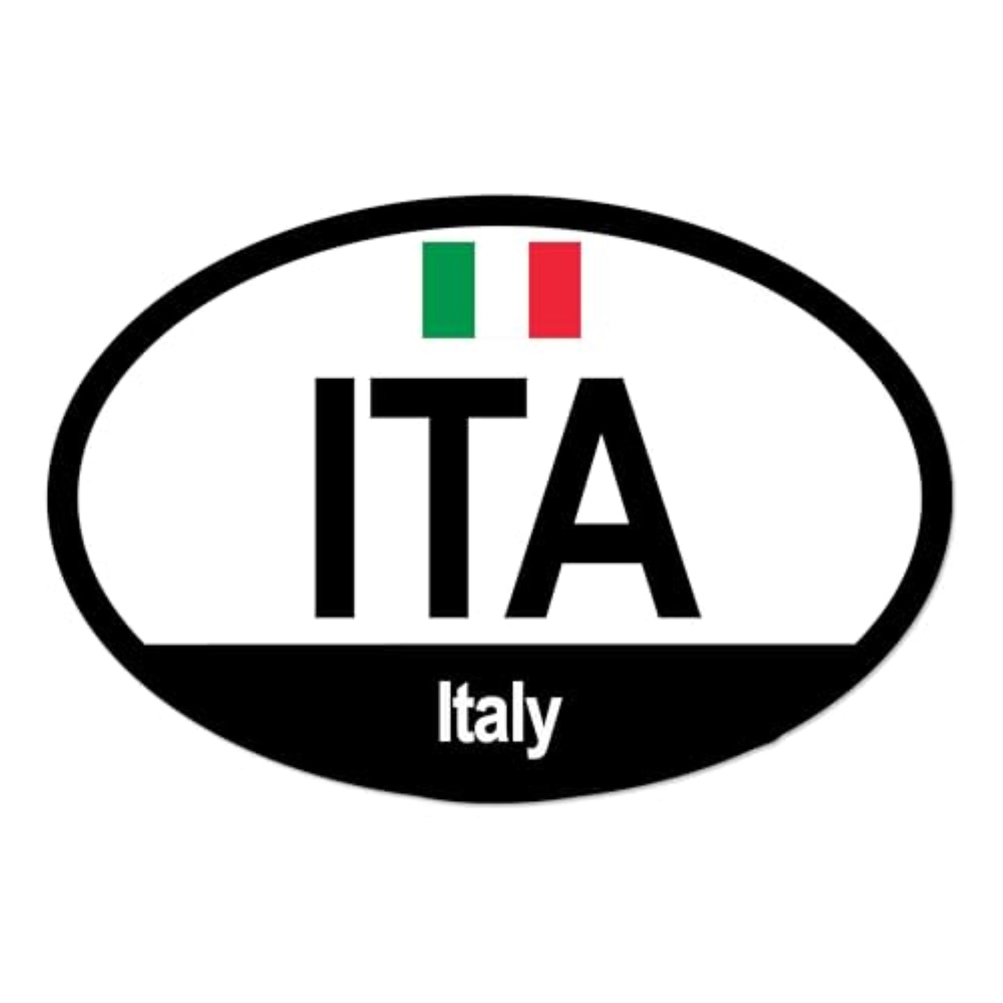 Magnet Me Up Italy ITA Country Code Magnetic Decal, Italian Flag Car Magnet, 4x6 Oval, Travel Souvenir Bumper Magnet for Vehicles, Fridge or Locker - Durable UV Printed Vinyl, Made in USA