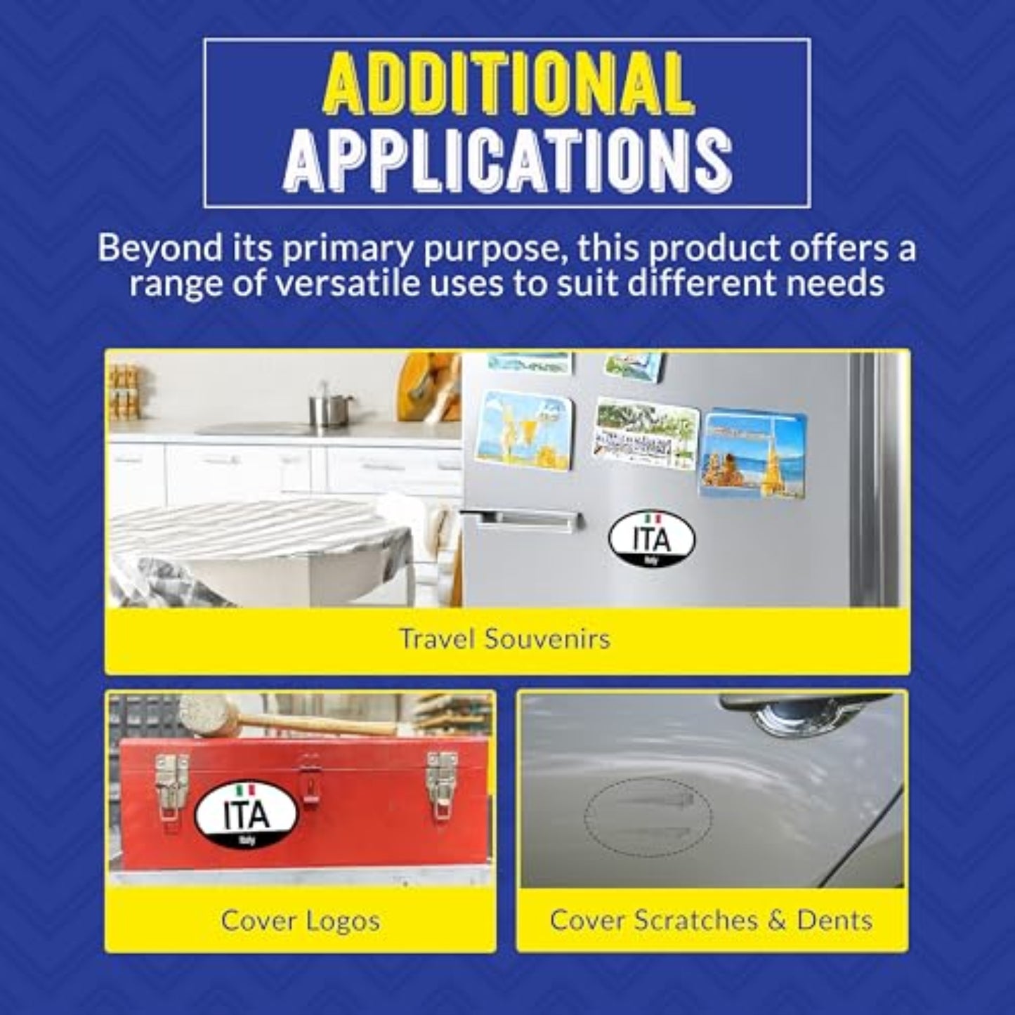 Magnet Me Up Italy ITA Country Code Magnetic Decal, Italian Flag Car Magnet, 4x6 Oval, Travel Souvenir Bumper Magnet for Vehicles, Fridge or Locker - Durable UV Printed Vinyl, Made in USA