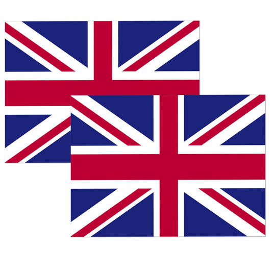 Magnet Me Up England Flag Car Magnet - 3x5 Inches - 2 Pack, UV Printed Vinyl - Strong Magnetic Decal, for SUV, Truck, Fridge, Locker, Toolbox, or Office - Durable, Full-Color, Made in USA