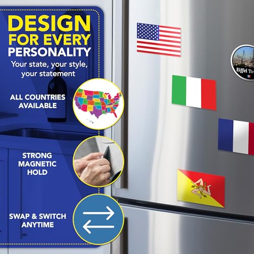 Magnet Me Up Italian Flag Car Magnet, 3x5 Inches, Italy Magnetic Decal for Vehicle, Refrigerator, Locker, Durable Full-Color Vinyl, UV Fade Resistant, Heavy Duty Weatherproof