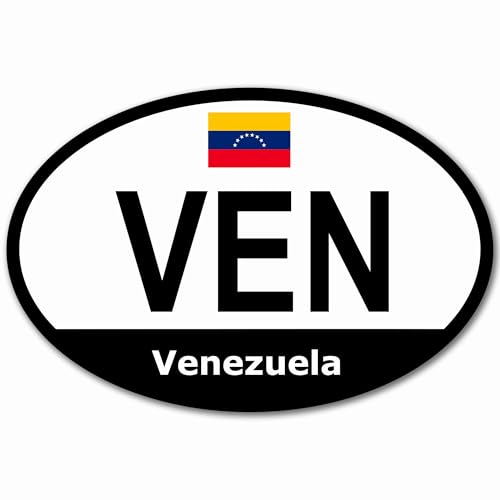Magnet Me Up Venezuela Country Code Car Magnetic Decal - 4x6 Inch Oval Bumper Magnet, Durable, Weatherproof, UV Printed Vinyl for Cars, Fridge, Lockers, Outdoor Use, Travel Gifts, Made in USA