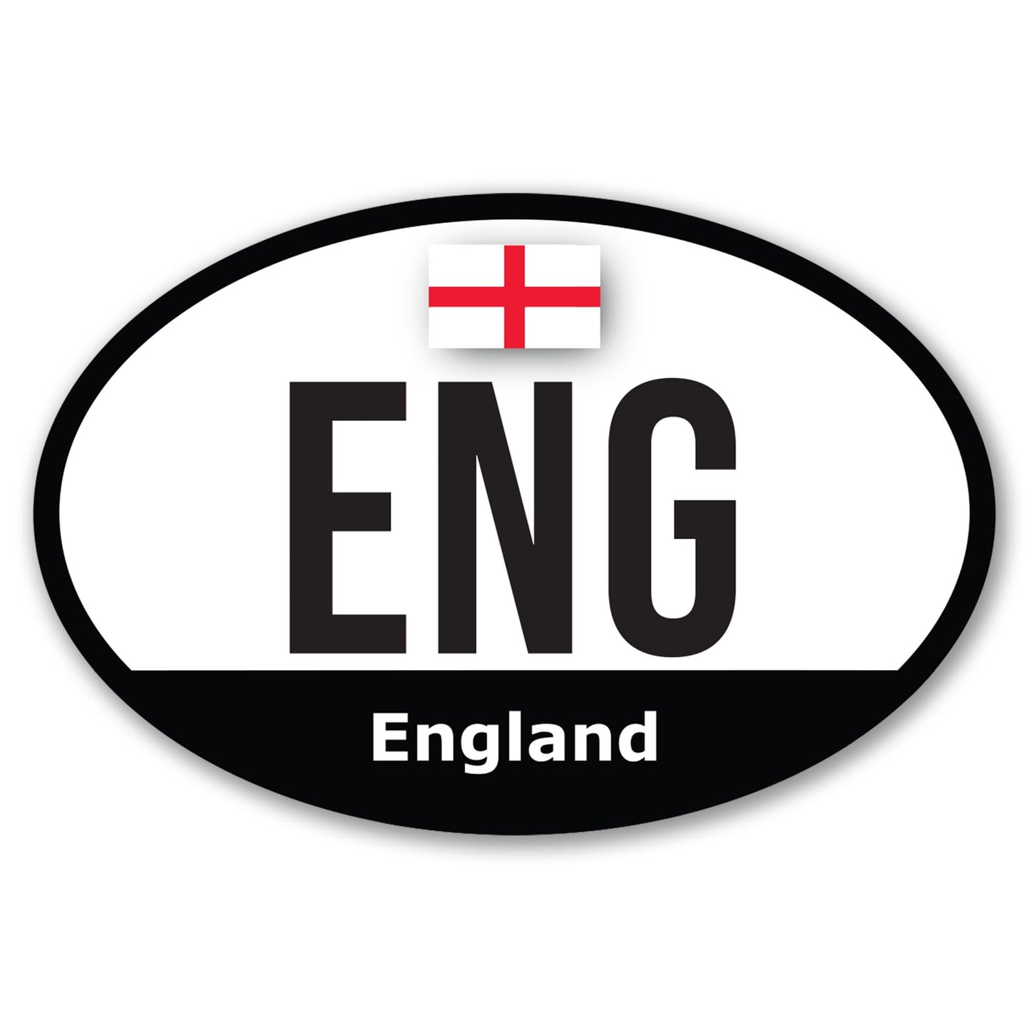 Magnet Me Up England ENG Oval Car Magnet - 4x6 Oval British Flag Magnetic Decal Accessories for Cars, Fridge or Locker- Full-Color UV Printed, Weatherproof, Durable Vinyl, Made in The USA
