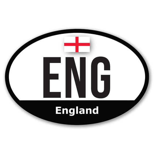 Magnet Me Up England ENG Oval Car Magnet - 4x6 Oval British Flag Magnetic Decal Accessories for Cars, Fridge or Locker- Full-Color UV Printed, Weatherproof, Durable Vinyl, Made in The USA