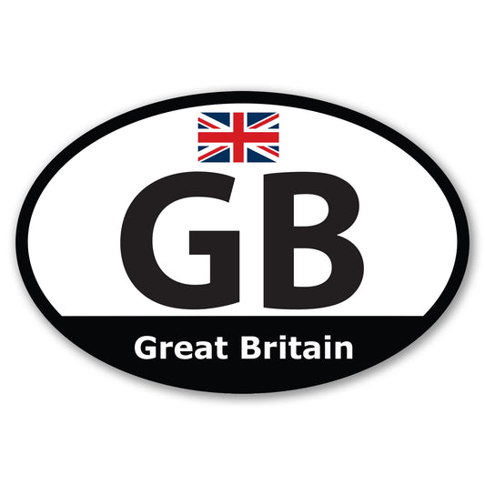 Magnet Me Up Great Britain GB - 4x6 Oval Car Magnet, British Flag Magnetic Decal for Cars, Fridge or Locker, Full-Color UV Printed Accessories, Weatherproof Vinyl, Made in The USA