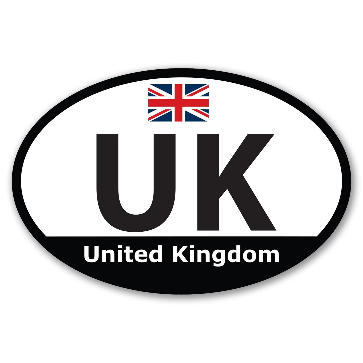 Magnet Me Up United Kingdom UK - 4x6 Oval Car Magnet for Cars, Fridge or Locker, British Flag Magnetic Decal Accessories, Full-Color UV Printed, Weatherproof Durable Vinyl, Made in The USA