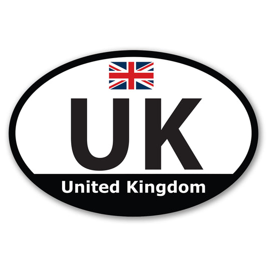 Magnet Me Up United Kingdom UK - 4x6 Oval Car Magnet for Cars, Fridge or Locker, British Flag Magnetic Decal Accessories, Full-Color UV Printed, Weatherproof Durable Vinyl, Made in The USA