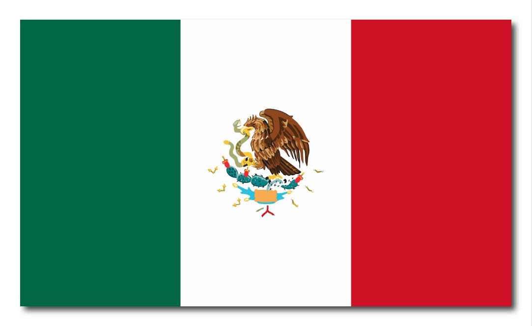Magnet Me Up Mexican Mexico Flag Car Magnet Decal, 7x12 Inches, Heavy Duty Automotive Magnet for Car, Truck SUV