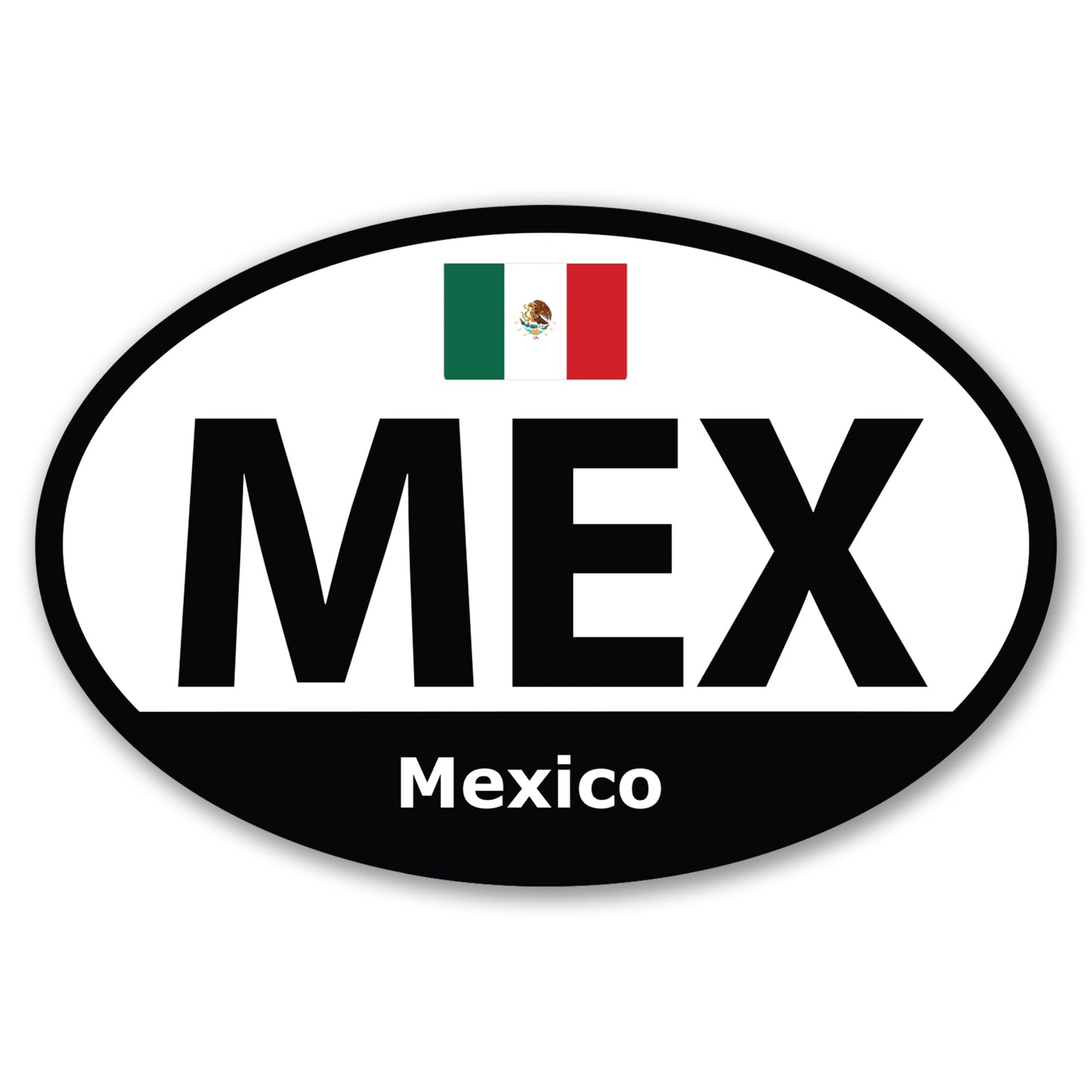 Magnet Me Up MEX Mexico Flag Car Magnet - 4x6 Oval Magnetic Decal for Cars, Trucks & SUV, Weatherproof Full-Color UV Printed, Vinyl Flag Magnet Accessories for Fridge and Locker, Made in The USA