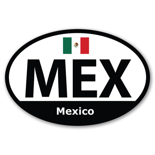 Magnet Me Up MEX Mexico Flag Car Magnet - 4x6 Oval Magnetic Decal for Cars, Trucks & SUV, Weatherproof Full-Color UV Printed, Vinyl Flag Magnet Accessories for Fridge and Locker, Made in The USA