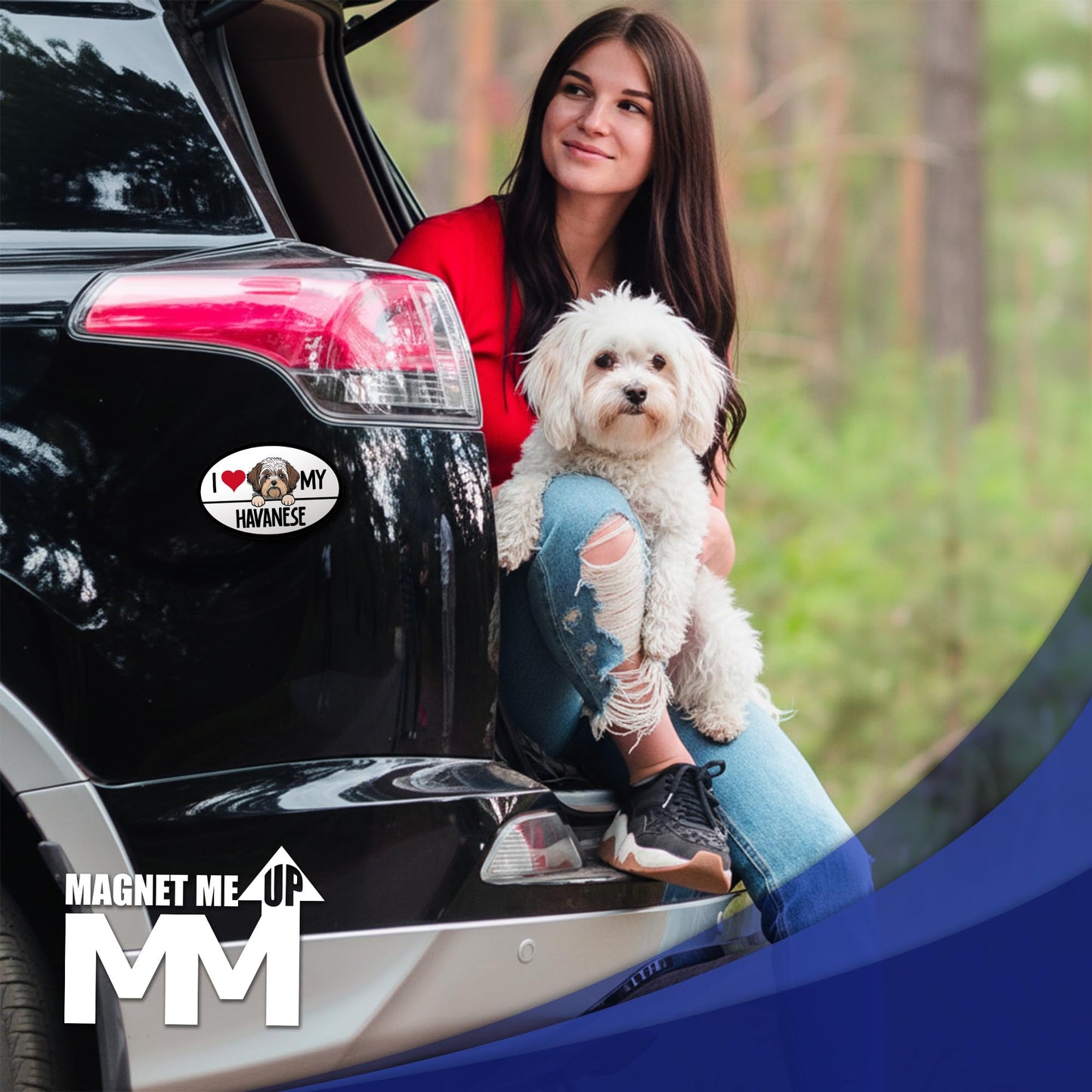 Magnet Me Up I Love My Havanese Oval-Shaped 4x6 Inches Car Magnet - Ideal Gift for Dog Lovers Accessory, Magnetic Decal for Cars & Trucks, Full-Color UV Printed Weatherproof Vinyl, Made in USA