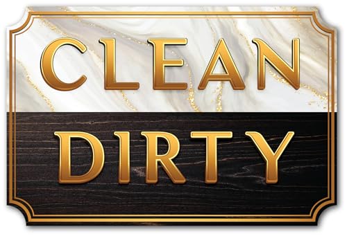 Magnet Me Up Clean or Dirty Dishwasher 4x6 Inches Easy Read Indicator - Rectangular Shape Magnetic Decal Dishwasher Sign Accessory, Full-Color UV Printed Durable, Weatherproof, Vinyl, Made in USA