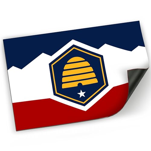 Magnet Me Up Utah Patriotic Flag Car Magnet 3x5 Inches - Magnetic Decal Accessories for Cars, Trucks & SUVs - Ideal Durable Gift, Full-Color UV Printed Weatherproof Vinyl, Made in USA