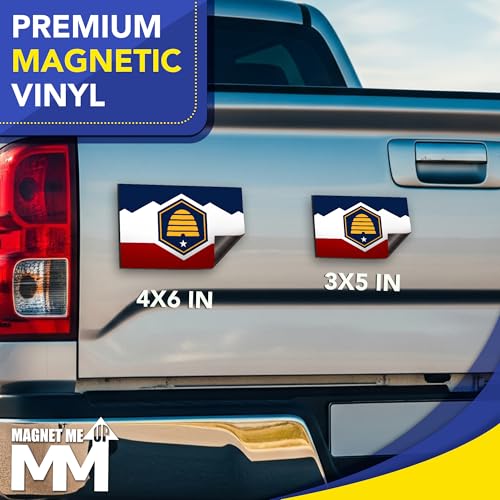 Magnet Me Up Utah Patriotic Flag Car Magnet 4x6 Inches - Magnetic Decal Accessories for Cars, Trucks & SUVs - Ideal Durable Gift, Full-Color UV Printed Weatherproof Vinyl, Made in USA