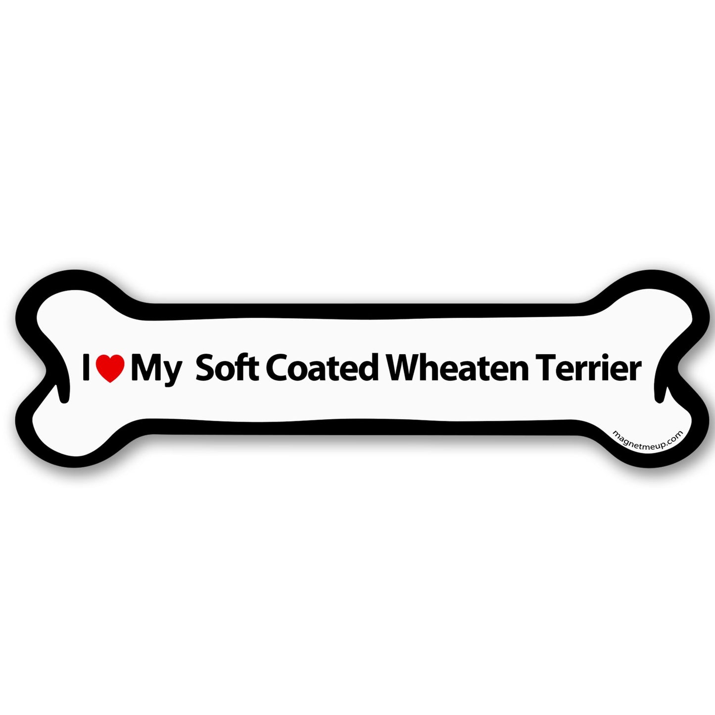 Magnet Me Up I Love My Soft Coated Wheaten Terrier Bone 2" x 7" Car Magnet - Ideal Gift for Dog Lover, Magnetic Decal for Cars, Trucks & SUVs Accessory, UV-Printed Durable Vinyl, Crafted in USA