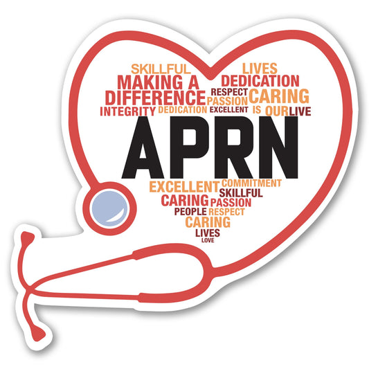 Magnet Me Up APRN (Advanced Practice Registered Nurse) Car Magnet - 5" x 5" Stethoscope Heart Magnetic Decal for Cars and Lockers, Ideal Accessory Gift, UV-Printed, Vinyl, Crafted in USA