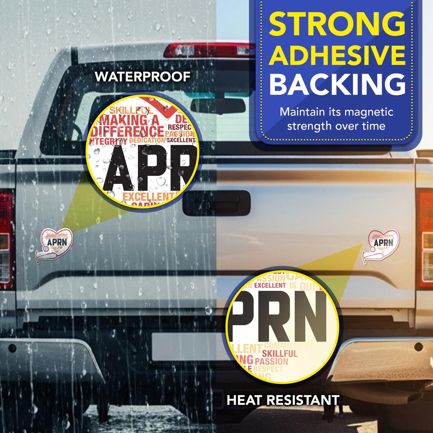 Magnet Me Up APRN (Advanced Practice Registered Nurse) Car Magnet - 5" x 5" Stethoscope Heart Magnetic Decal for Cars and Lockers, Ideal Accessory Gift, UV-Printed, Vinyl, Crafted in USA