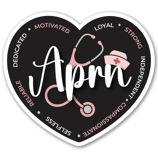 Magnet Me Up APRN (Advanced Practice Registered Nurse) Car Magnet - 5" x 5" Heart Shaped Magnetic Decal for Cars and Lockers, Ideal Accessory Gift, UV-Printed, Vinyl, Crafted in USA