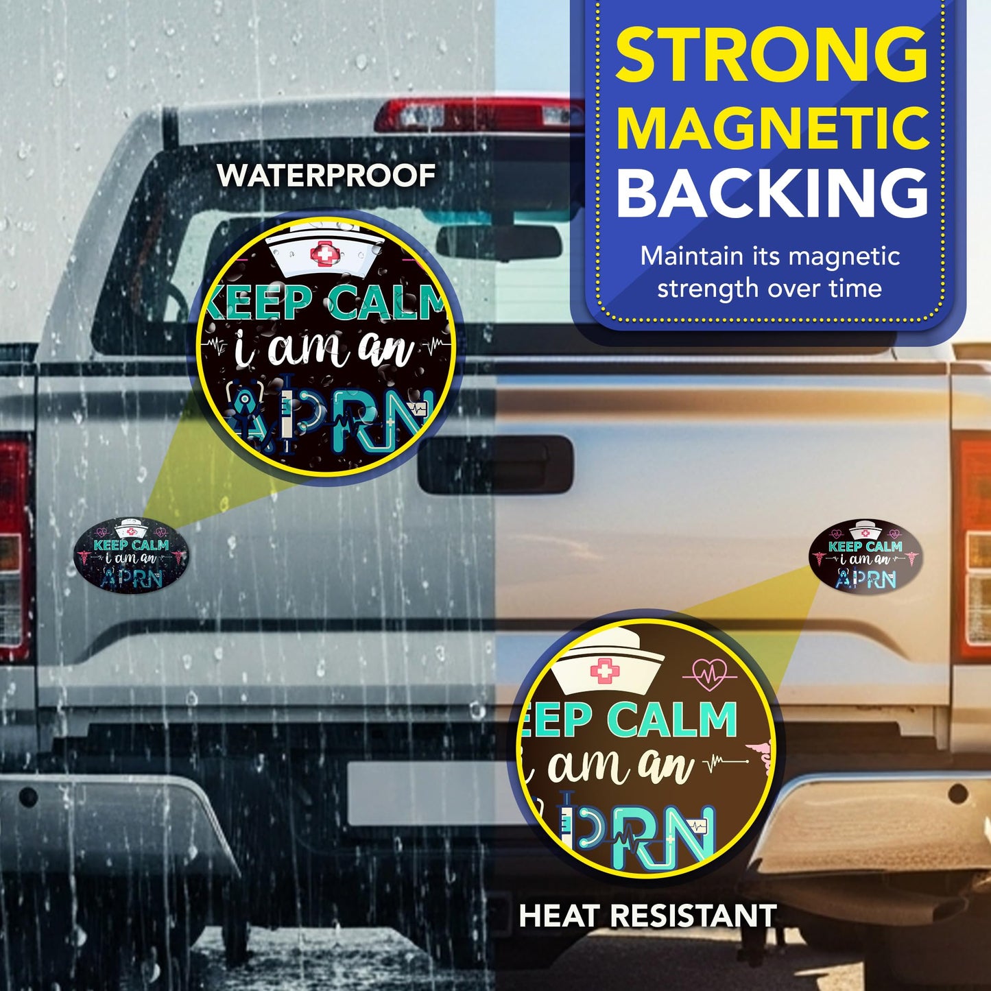 Magnet Me Up Keep Calm I Am an APRN (Advanced Practice Registered Nurse) Car Magnet - 4" x 6" Oval Magnetic Decal for Cars and Lockers, Ideal Accessory Gift, UV-Printed, Vinyl, Crafted in USA