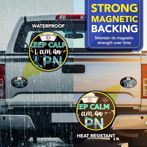 Magnet Me Up Keep Calm I Am an LPN (Licensed Practical Nurse) Car Magnet - 4" x 6" Oval Magnetic Decal for Cars and Lockers, Ideal Accessory Gift, Full Color UV-Printed, Vinyl, Crafted in USA