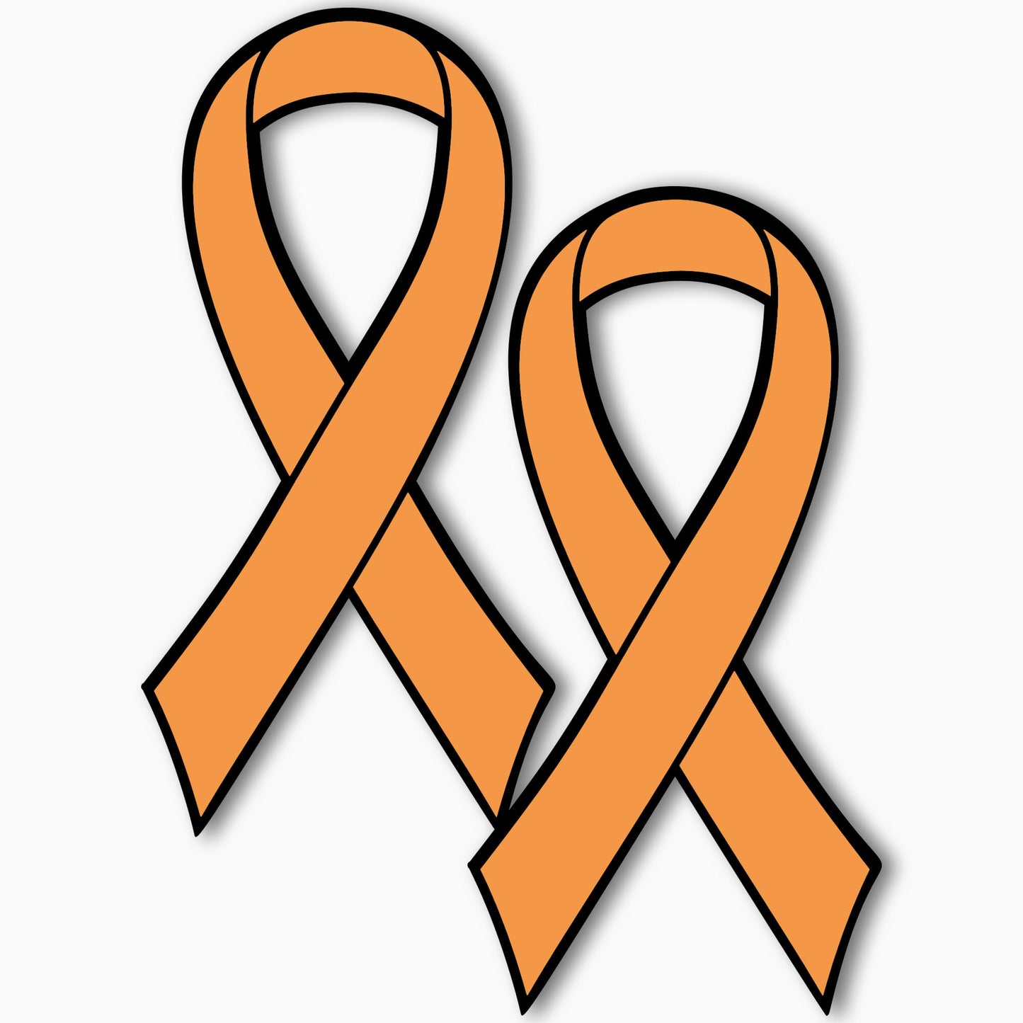 Magnet Me Up Leukemia & Kidney Cancer Awareness Magnetic Decal for Car, Truck & SUV - 2 Pack, 3.5"x7" Orange Ribbon Magnet, UV Printed Weatherproof Magnetic Sign, Inspirational Gift, Made in USA